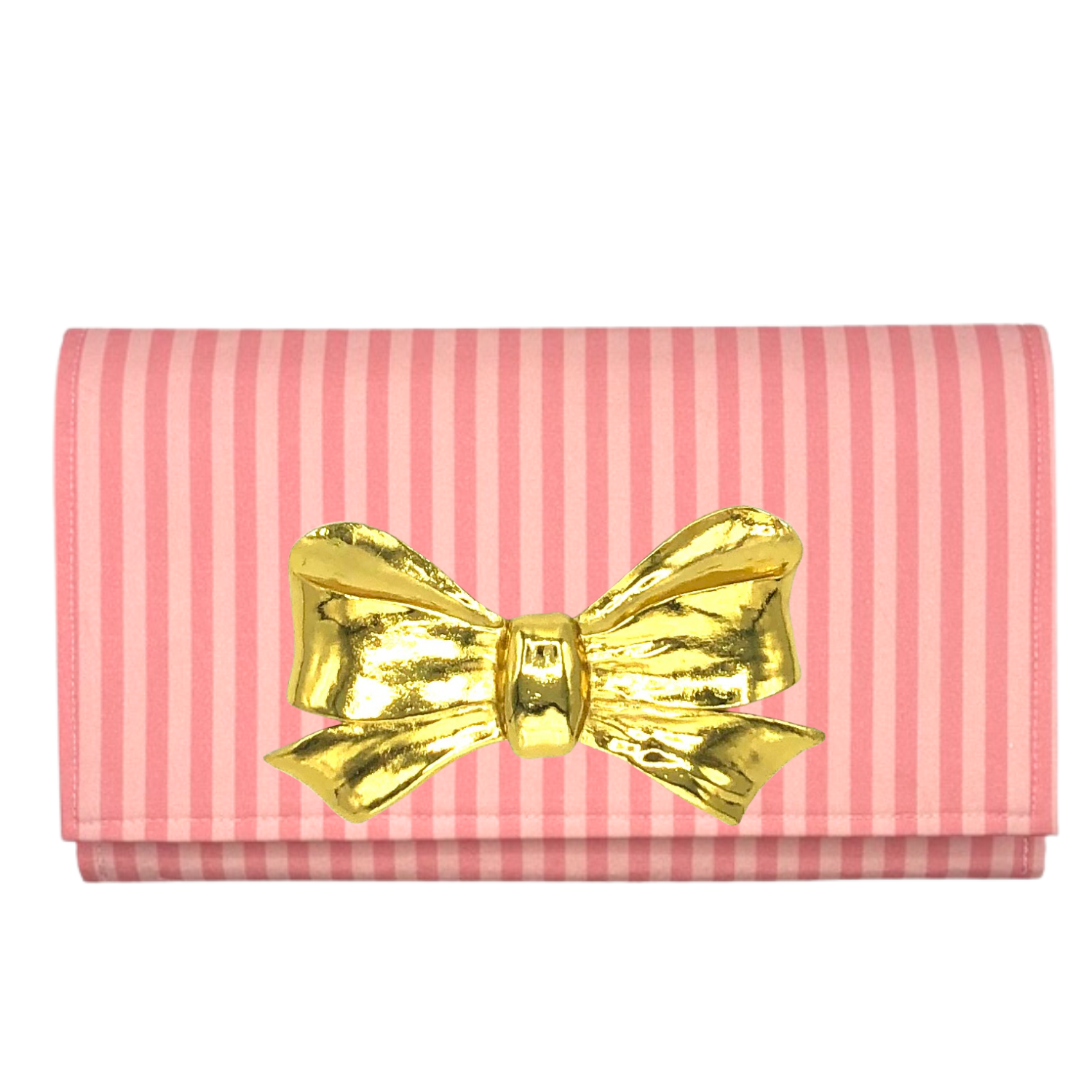 Pink on Pink Stripe Clutch