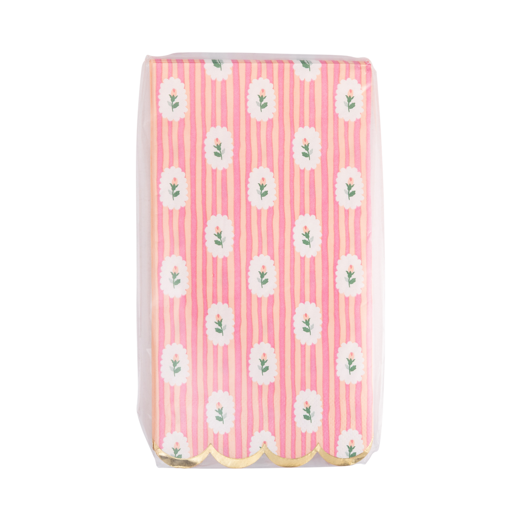 FLR1238 - Striped Floral Dinner Napkin