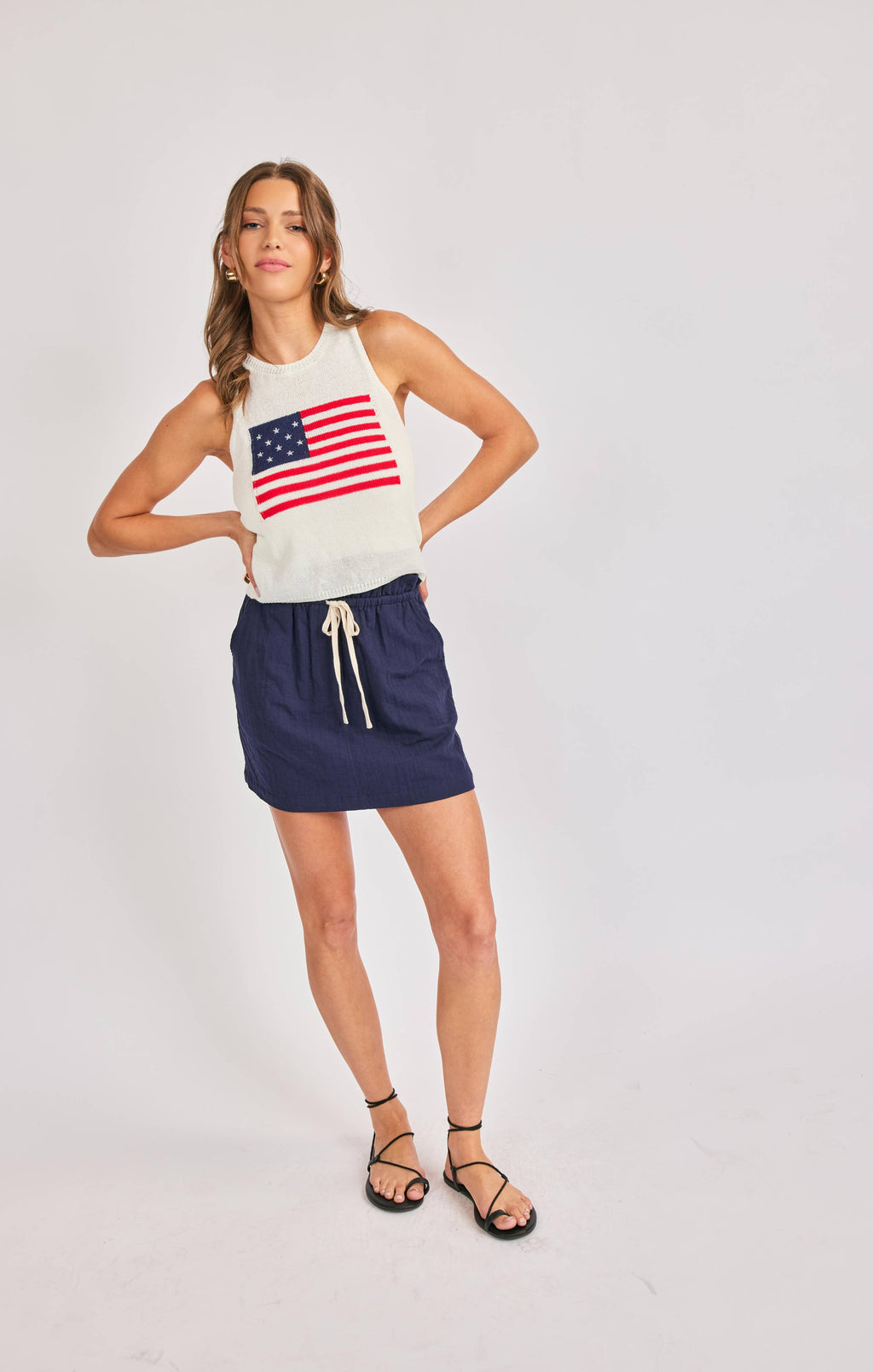 American Spirit Sweater Tank:IVORY