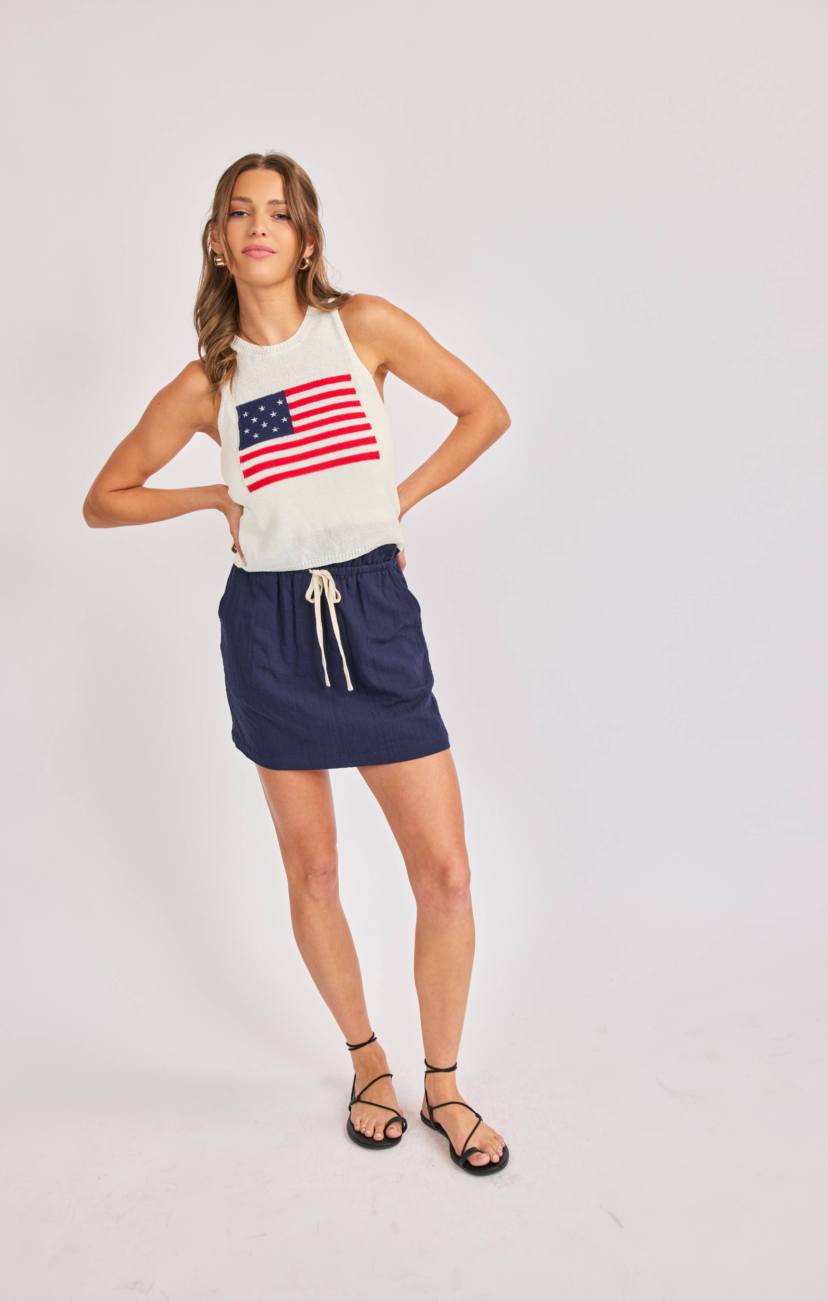 American Spirit Sweater Tank:IVORY