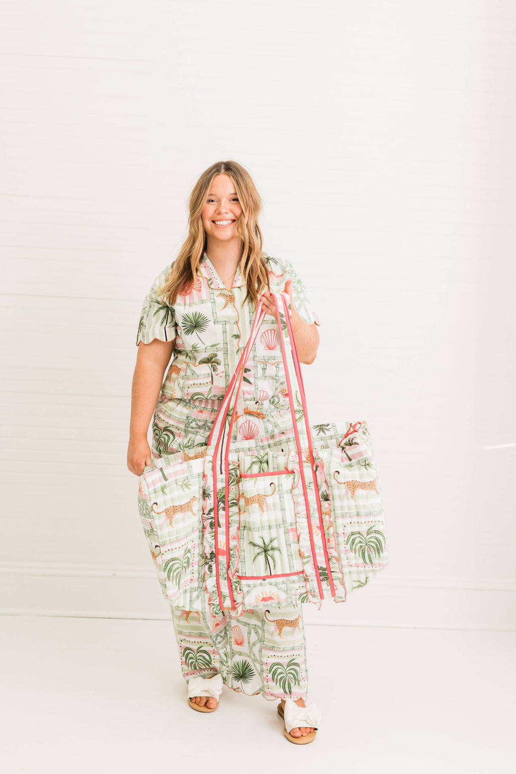 Resort Travel Palm Postal Luxe | XL Quilted Duffle Bag