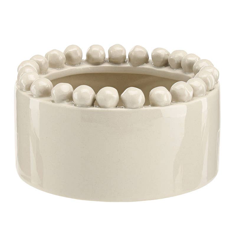 Ceramic Beaded Wine Coaster - Natural