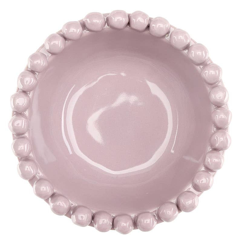 Ceramic Beaded Bowl - Small - Violet