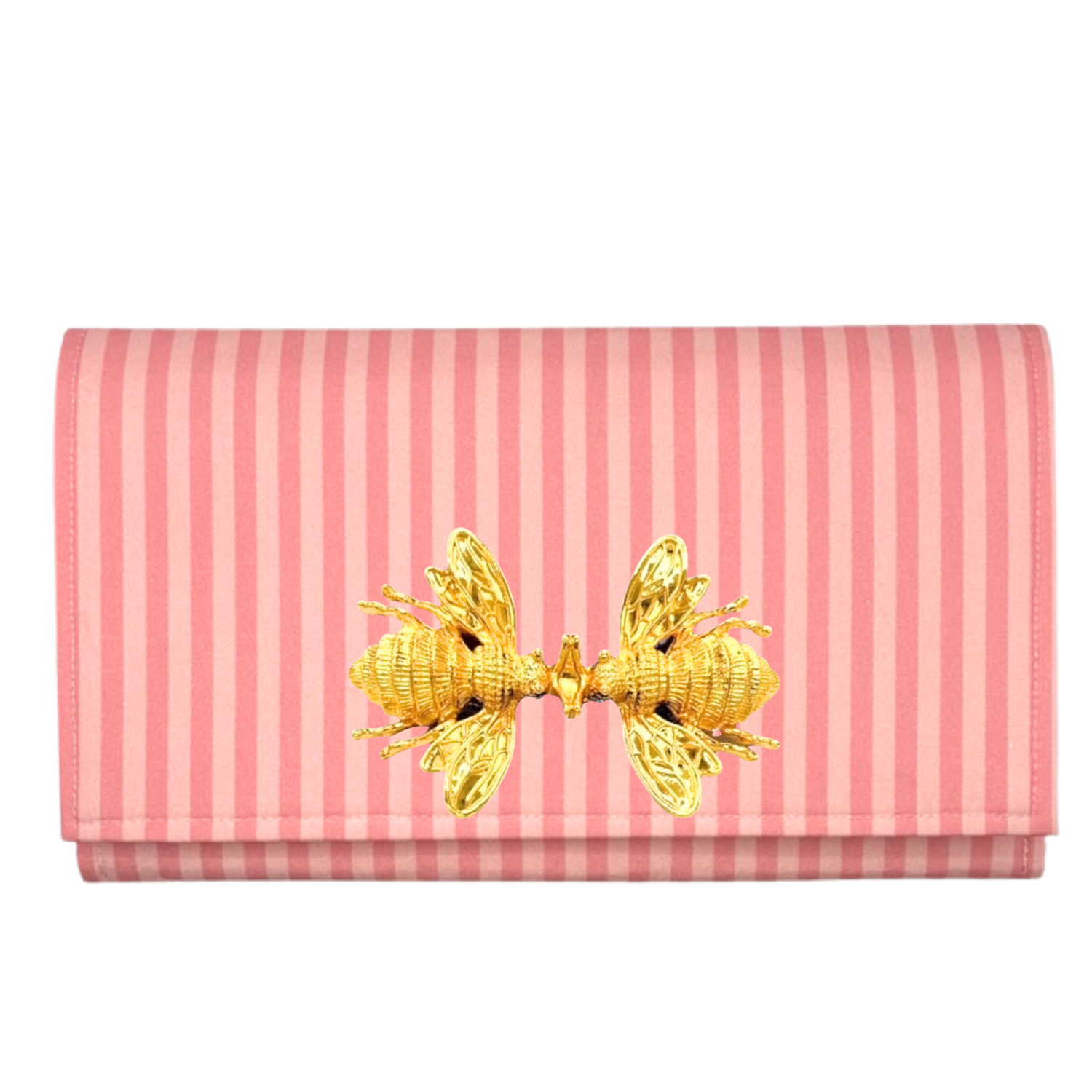 Pink on Pink Stripe Clutch