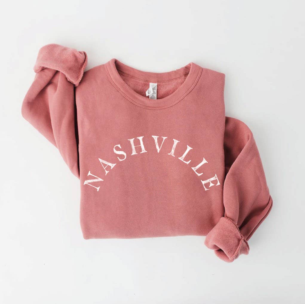 NASHVILLE Sweatshirt - Ribbed Cuffs and Waistband