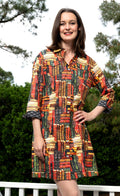 Sag Harbor Dress with Books Print