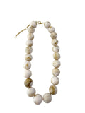 Carter Chunky Beaded Necklace - Cream