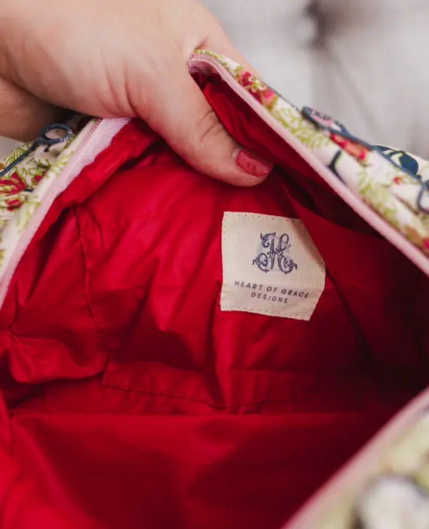 Meadow Luxe | Quilted Ruffle Cosmetic |READY TO SHIP