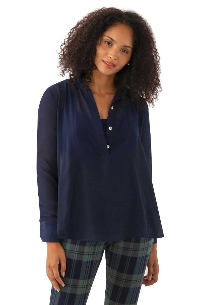 Chiffon Seamed Top