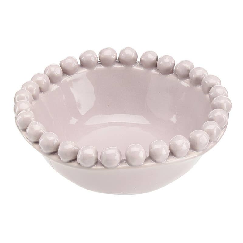 Ceramic Beaded Bowl - Small - Lilac Ash