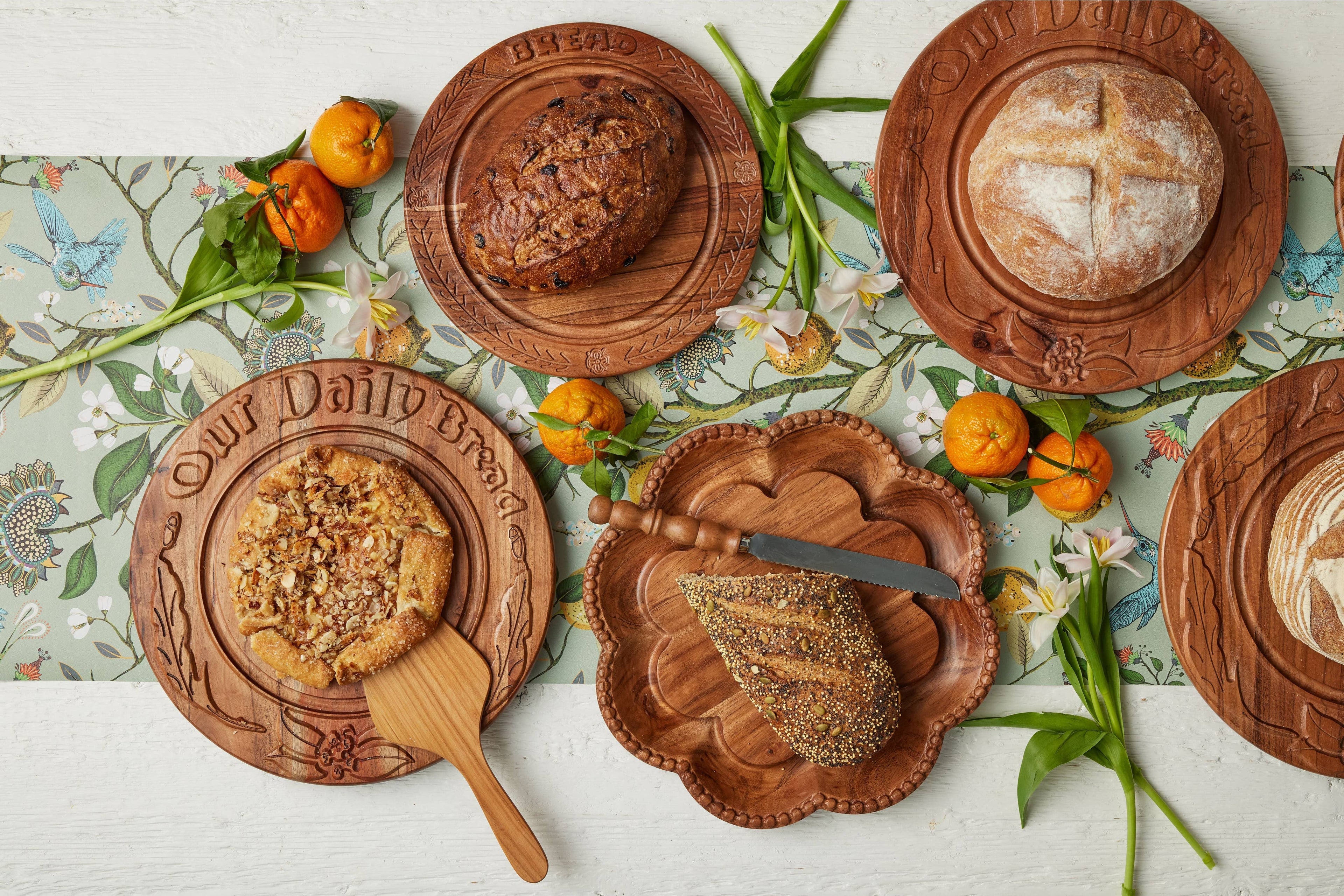Vintage English Bread Board: Our Daily Bread, Medium, Natural