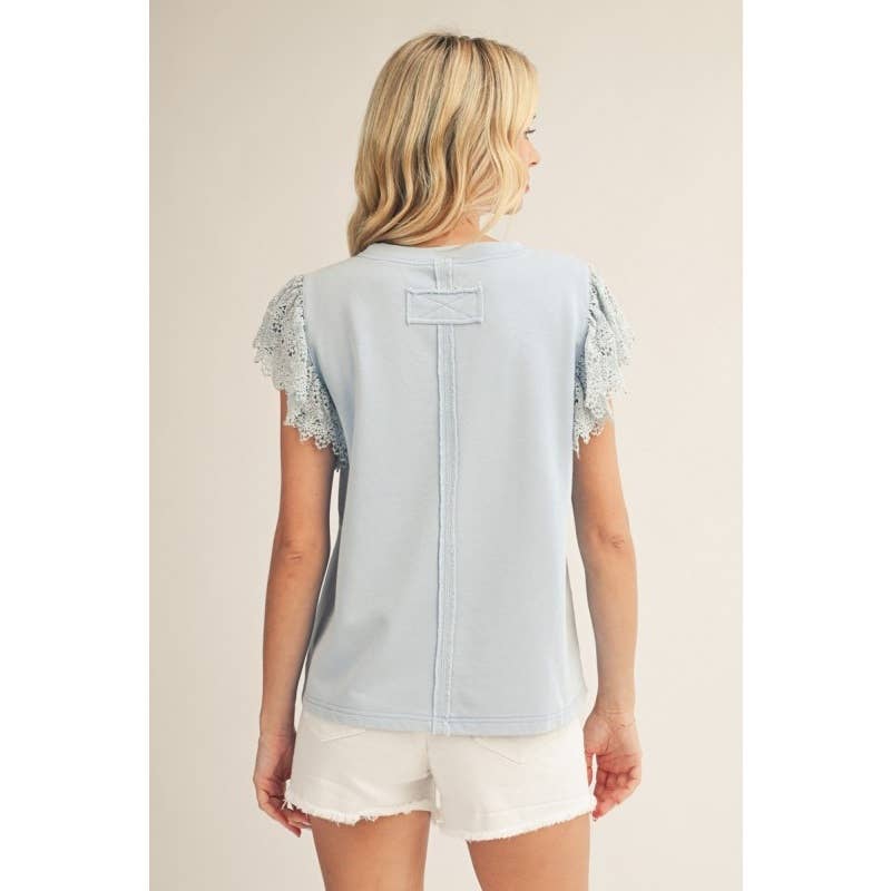 NEW American Flag Patched Top