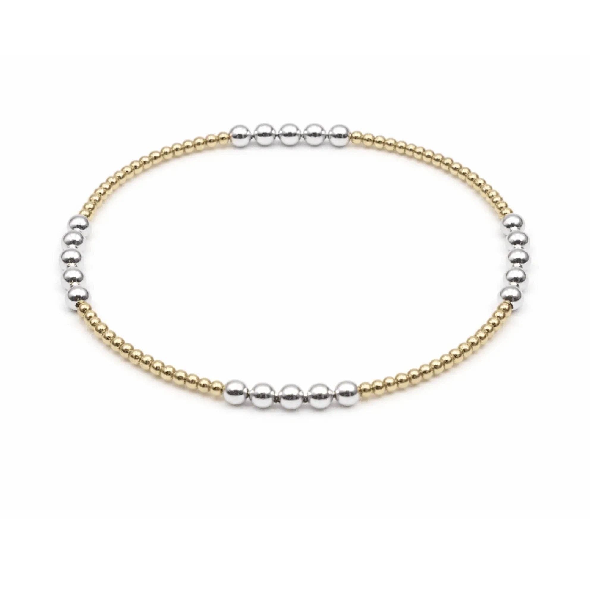 The Hamptons Mixed Metal 2x3 Beaded Bracelet