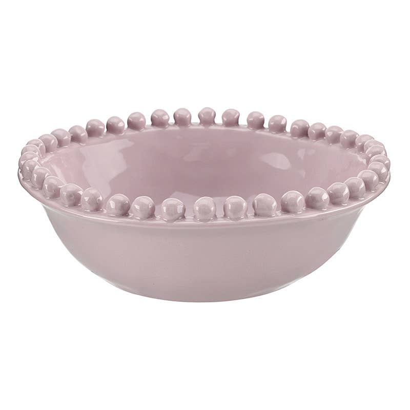 Ceramic Beaded Bowl - Large - Lilac Ash