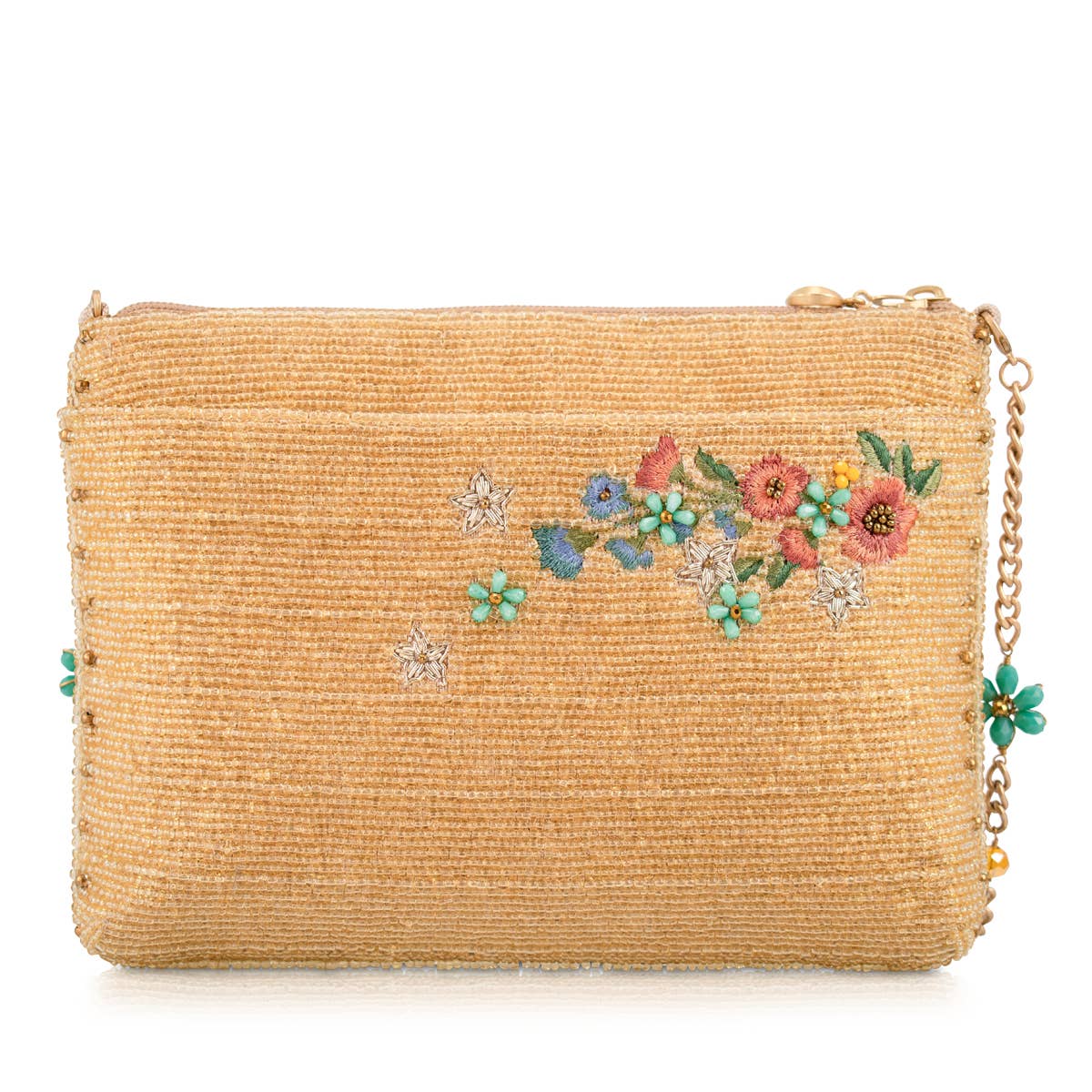 Iron Luck Beaded Horseshoe and Floral Crossbody Bag