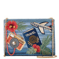 Where To Next Travel Inspired Beaded Crossbody Bag