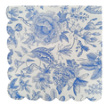 Blue Delft Foil Cocktail Napkins - Home Decor