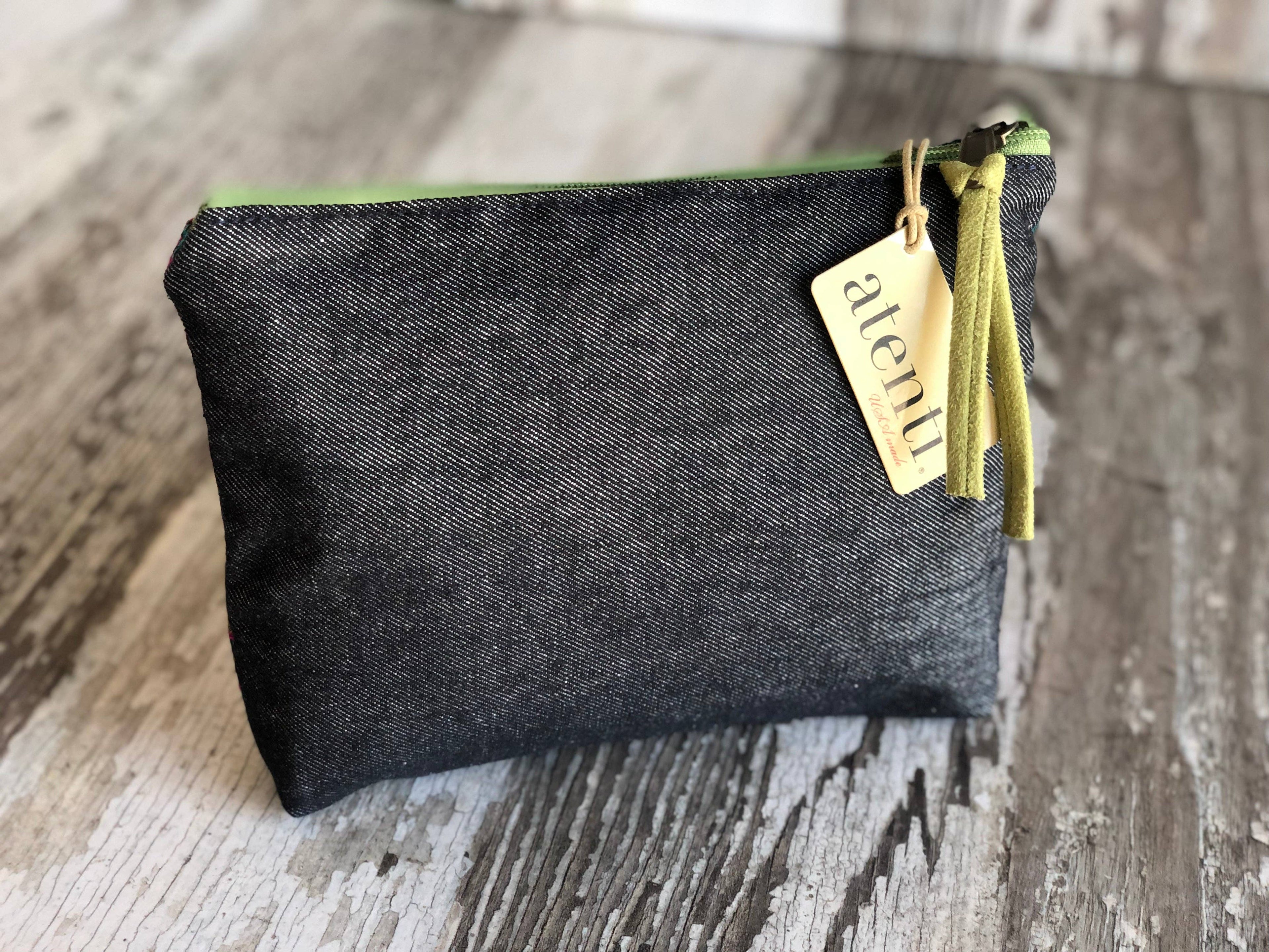 Flora Accessories Pouch- Atenti USA Made Embroidery Floral