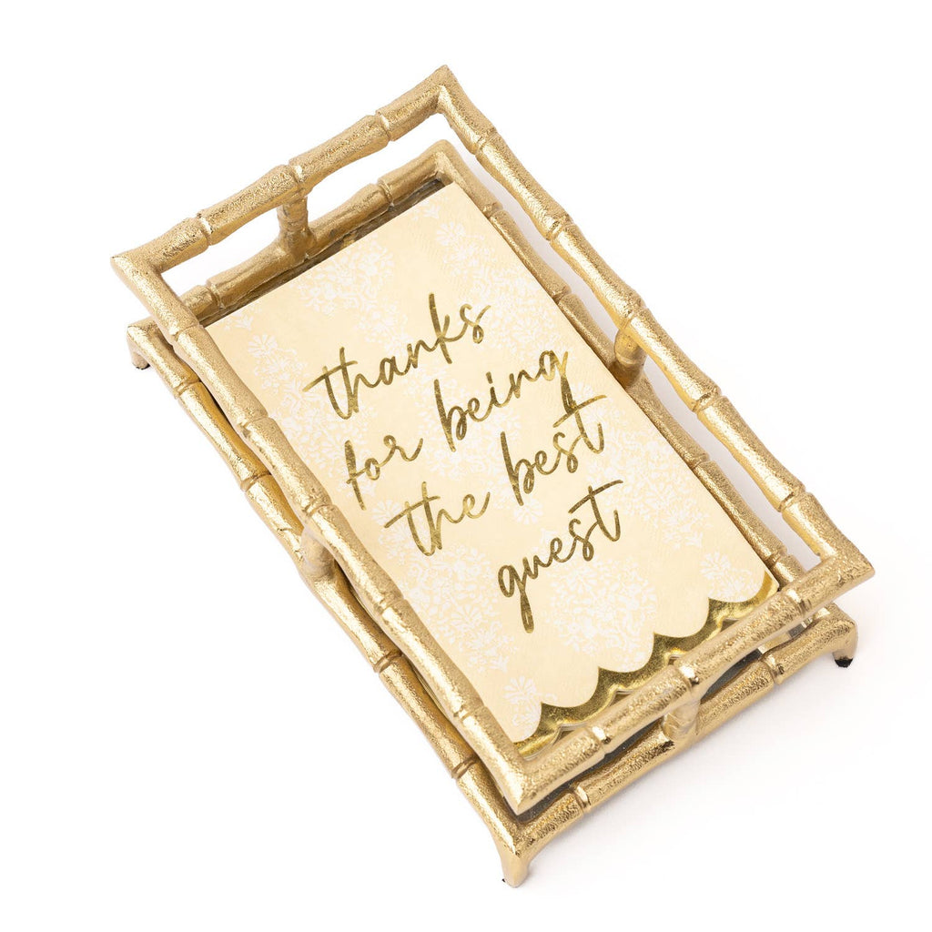 Golden Damask Paper Guest Towel Packs