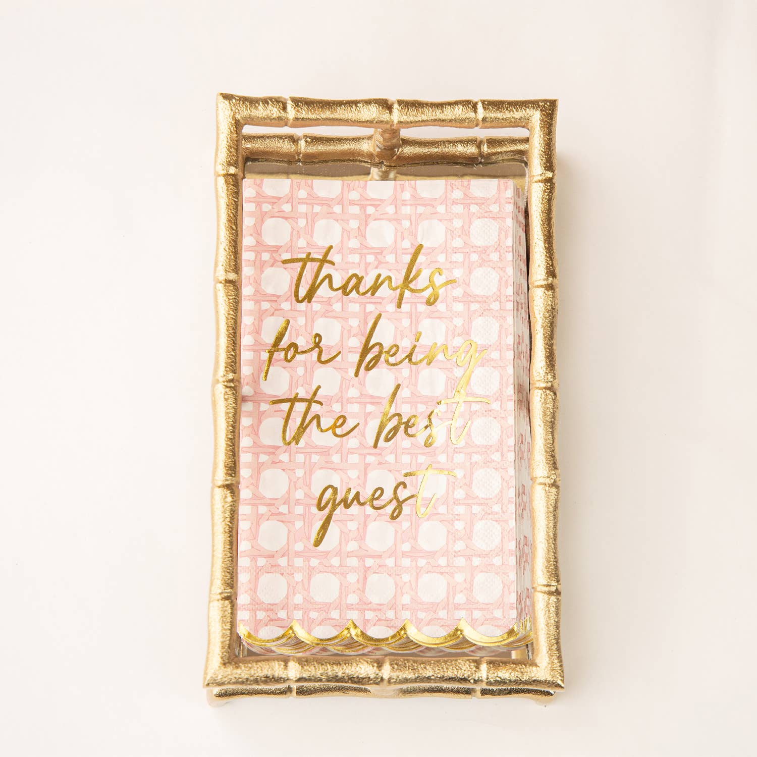 Pink Cane Paper Guest Towel Packs