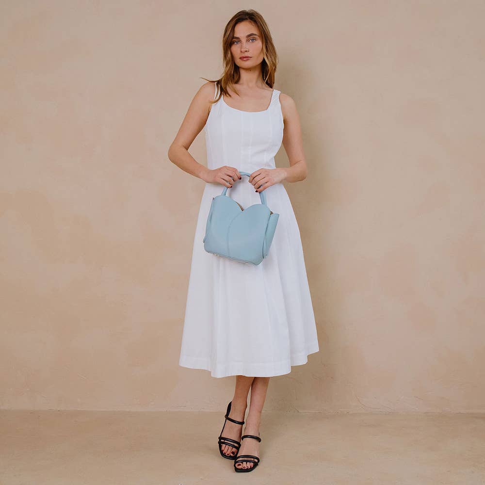 Tulip Bone Recycled Vegan Top Handle Bag Pre-Order 3/15