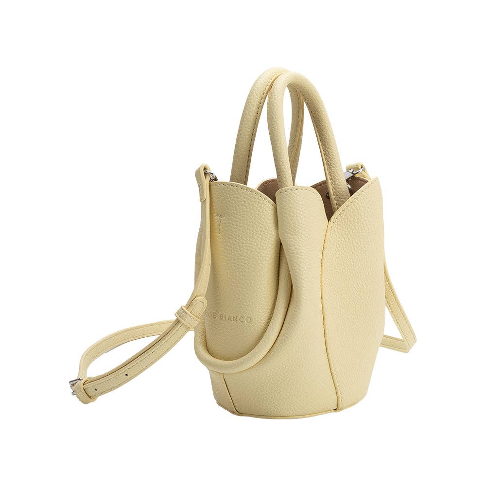 Tulip Mini Yellow Recycled Vegan Leather Top Handle Bag