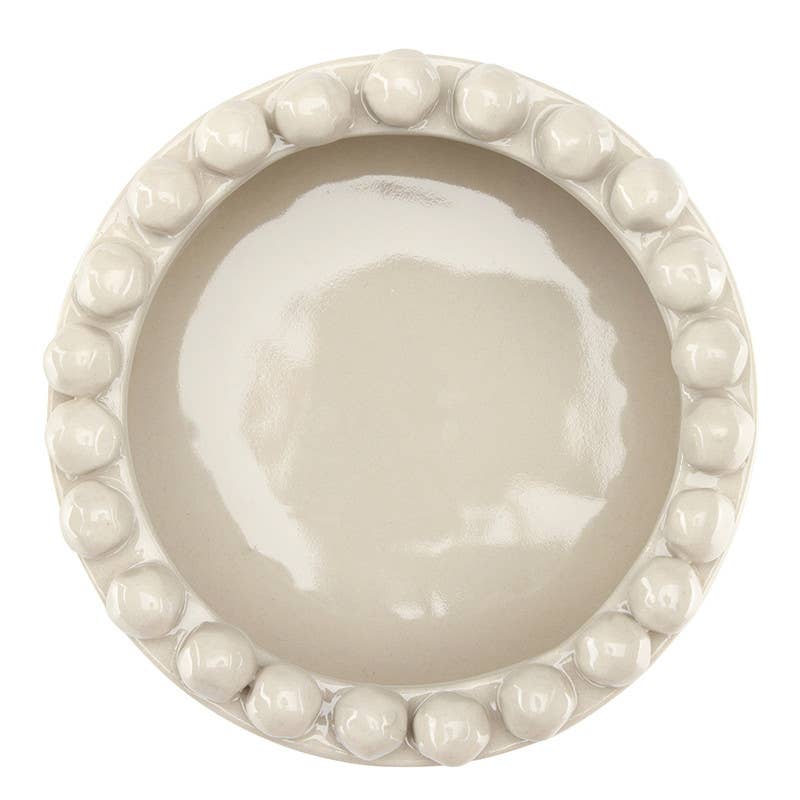 Ceramic Beaded Wine Coaster - Natural