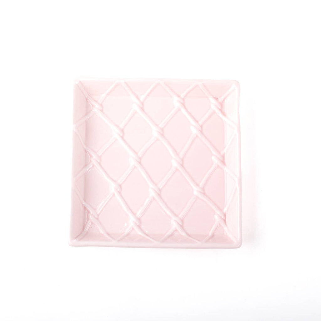 Pink Textured Beverage Napkin Tray