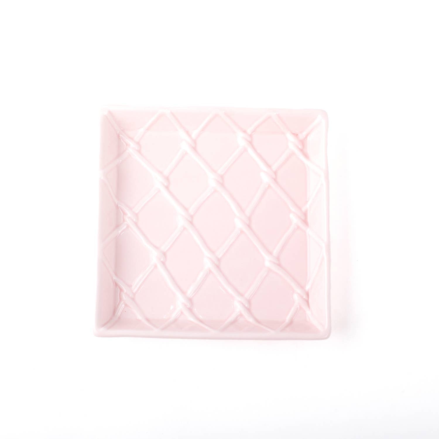 Pink Textured Beverage Napkin Tray