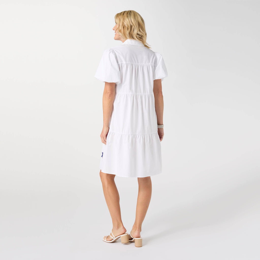 Aubrey Puff Sleeve Dress with Stars
