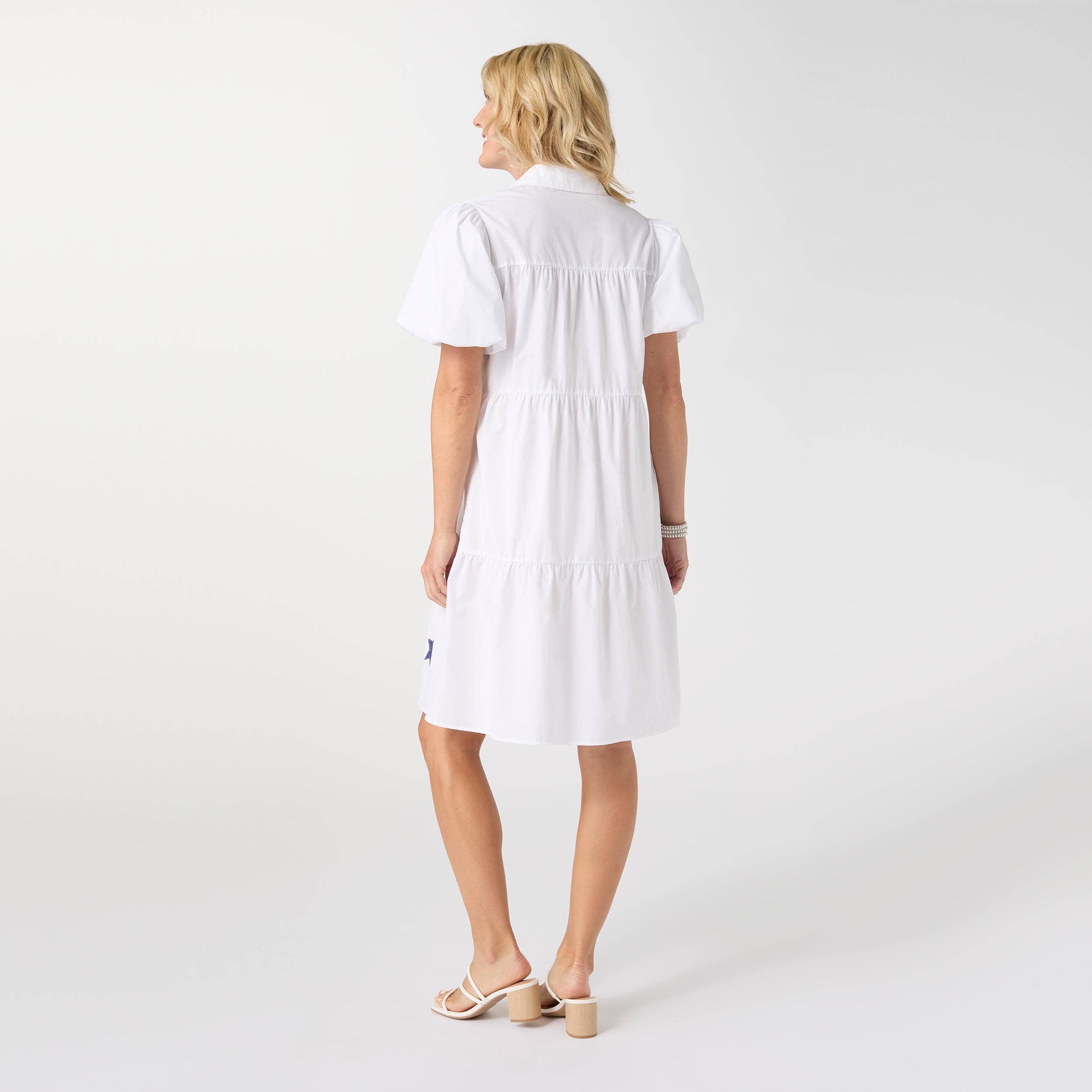 Aubrey Puff Sleeve Dress with Stars