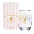 Gold Foil Stemless Wine Glass - Mahjong Social Club