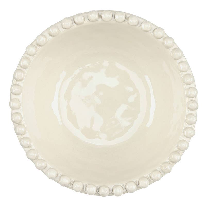 Ceramic Beaded Bowl - Large - Sand