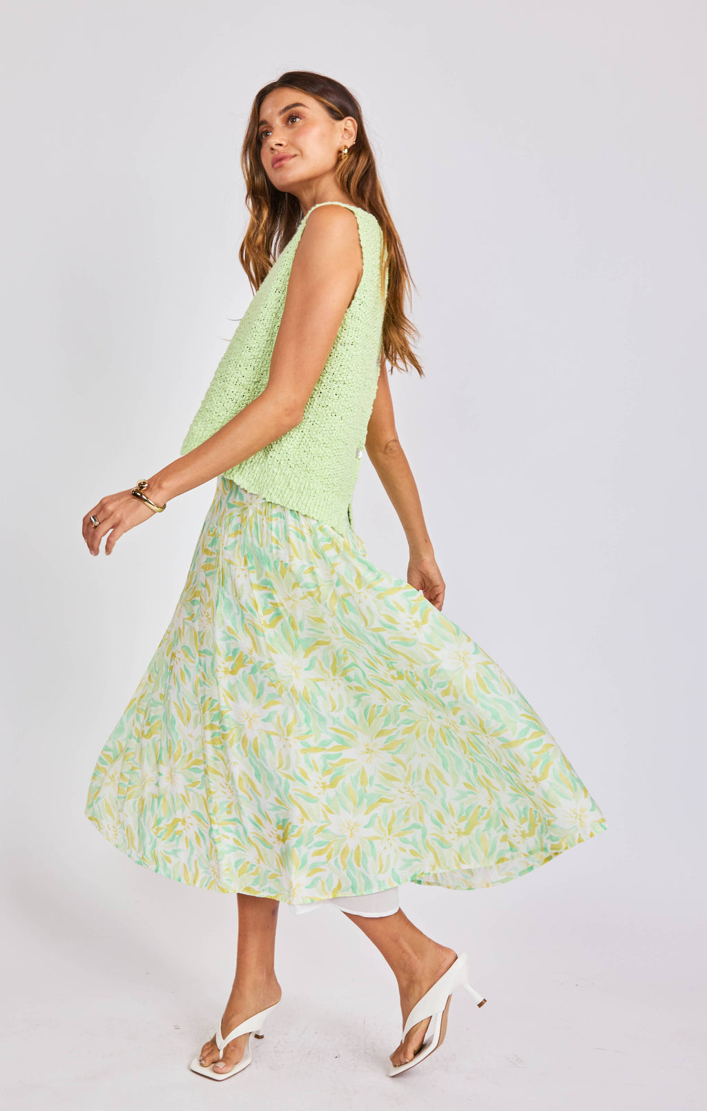 Seaglass Skirt:MATCHA MULTI