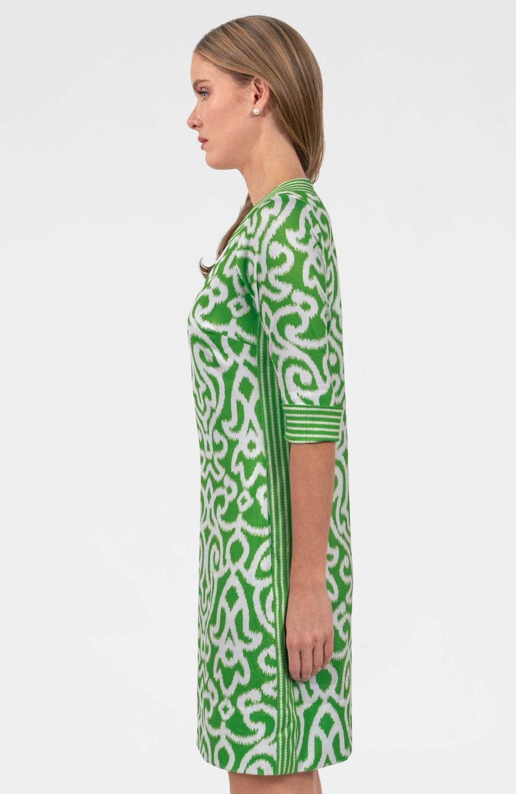 Split Neck Dress- Arabesque