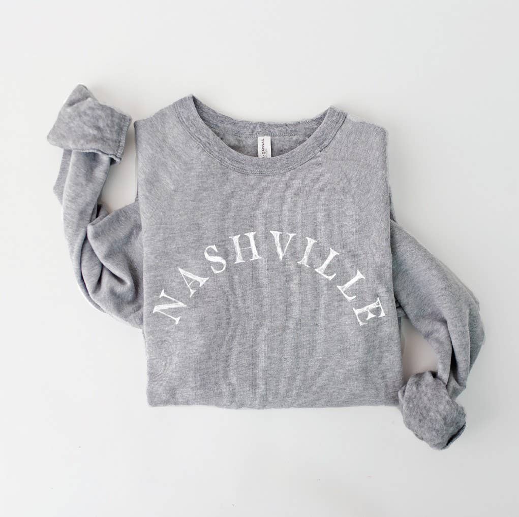 NASHVILLE Sweatshirt - Ribbed Cuffs and Waistband