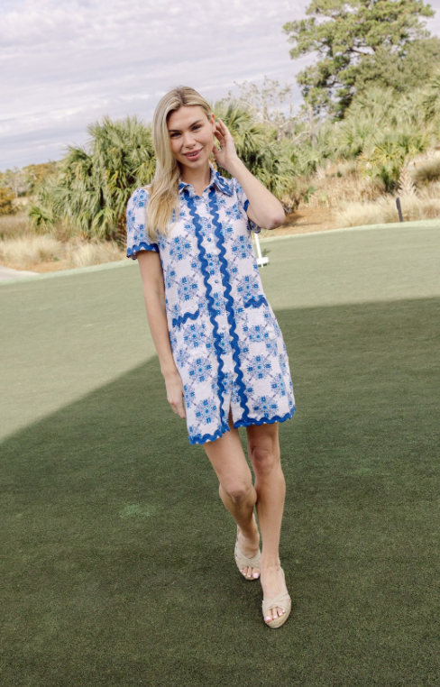 Short Sleeve Shift with Ric Rac