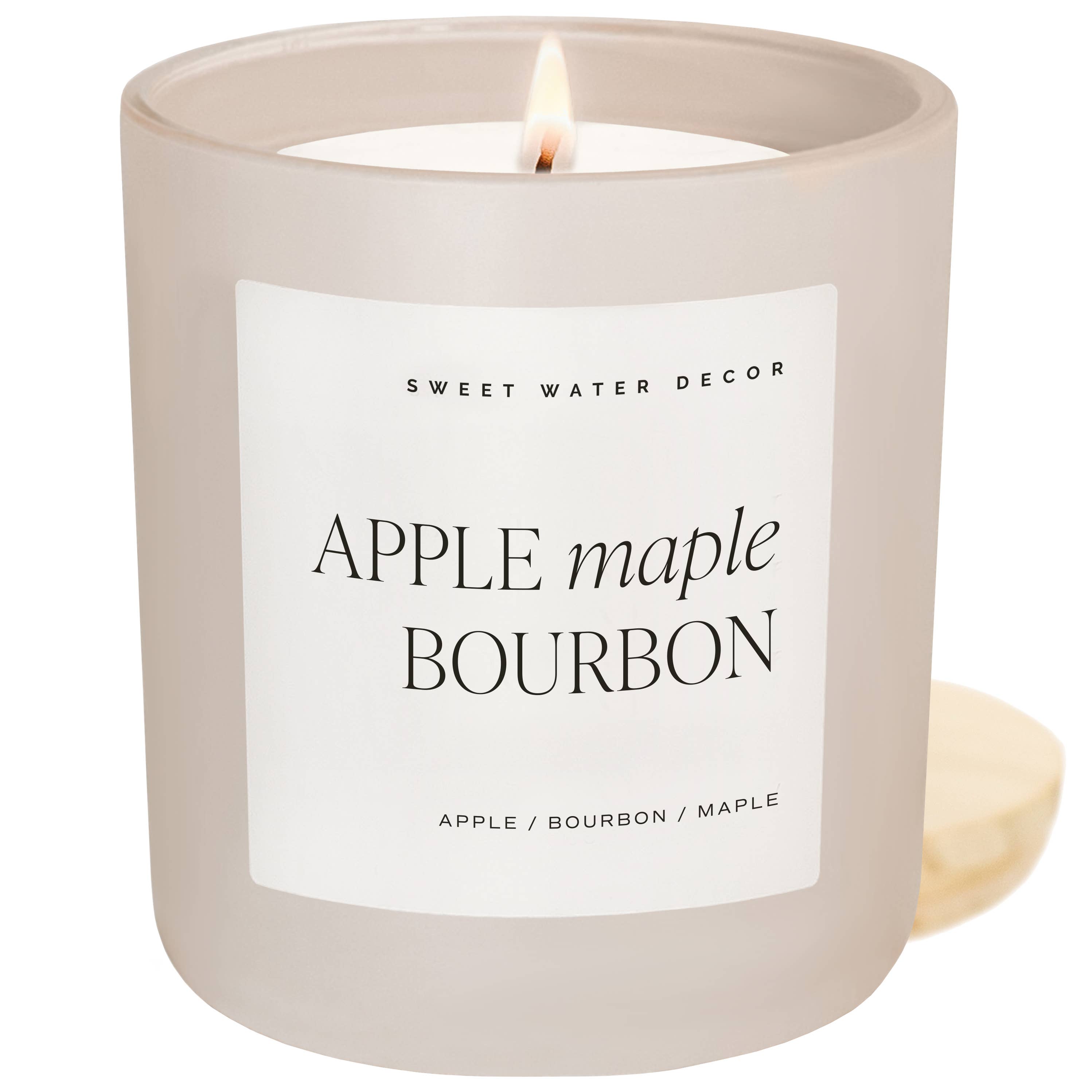 Apple Maple Bourbon 15 oz Soy Candle - Fall Decor