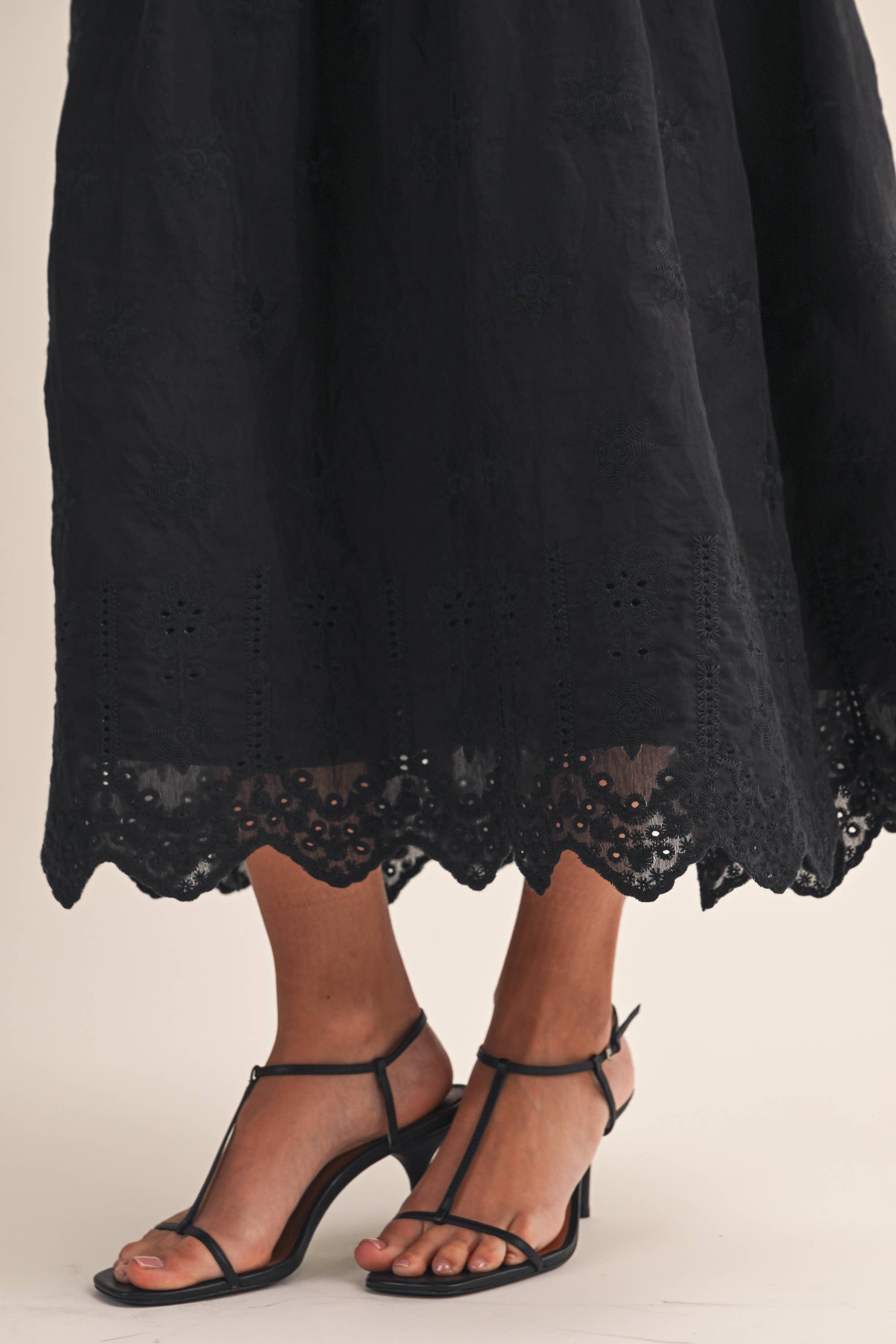 IST6153 EMBO  SCALLOP TOP AND SKIRTS SET