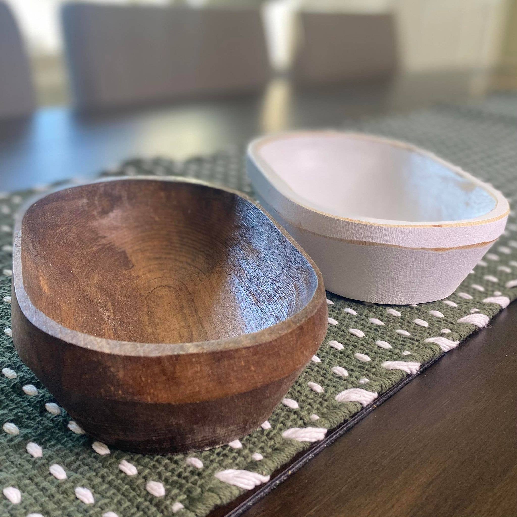 Farmhouse 3Wick Safe Candle Ready Rustic Reusable Dough Bowl