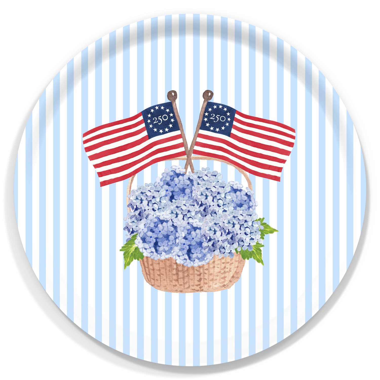 Freedom250® Patriotic Hydrangea Basket Serving Tray