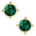 Emerald Crystal Round Studs
