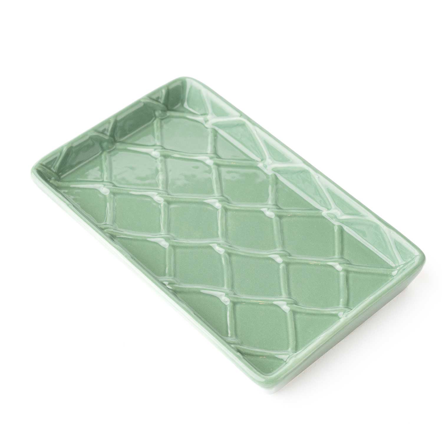 Green Textured Guest Towel Tray