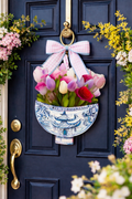 LARGE Designer Floral Tulips in Ginger Jar Door Hanger