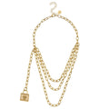 Multi Layer Lock Necklace