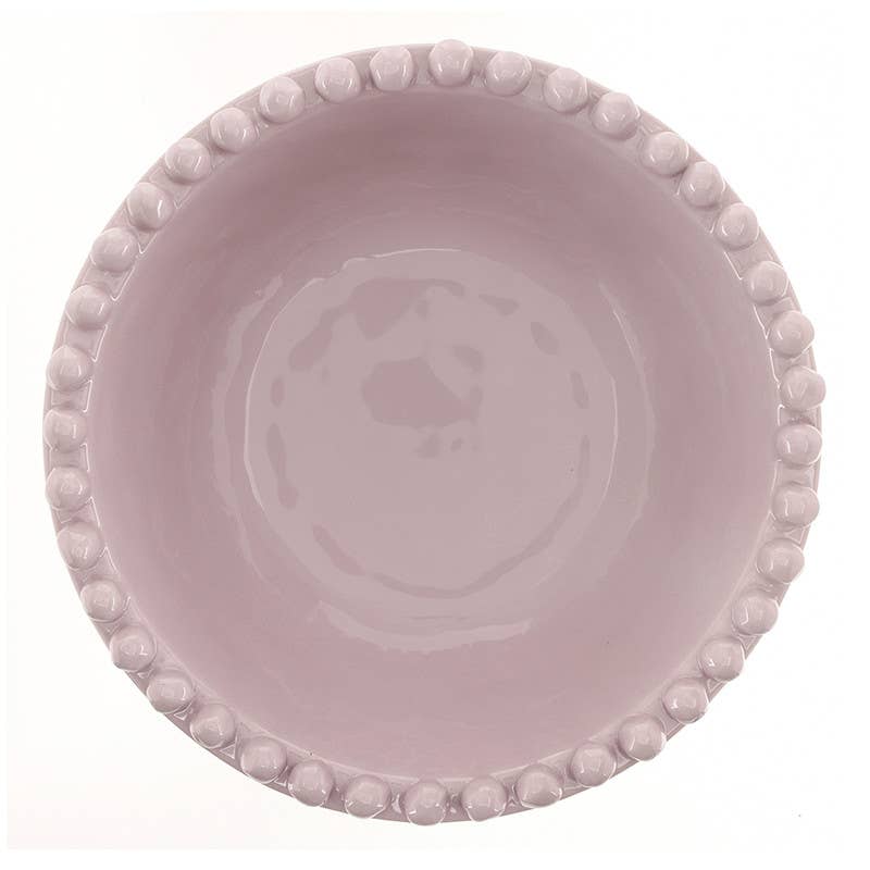 Ceramic Beaded Bowl - Large - Lilac Ash