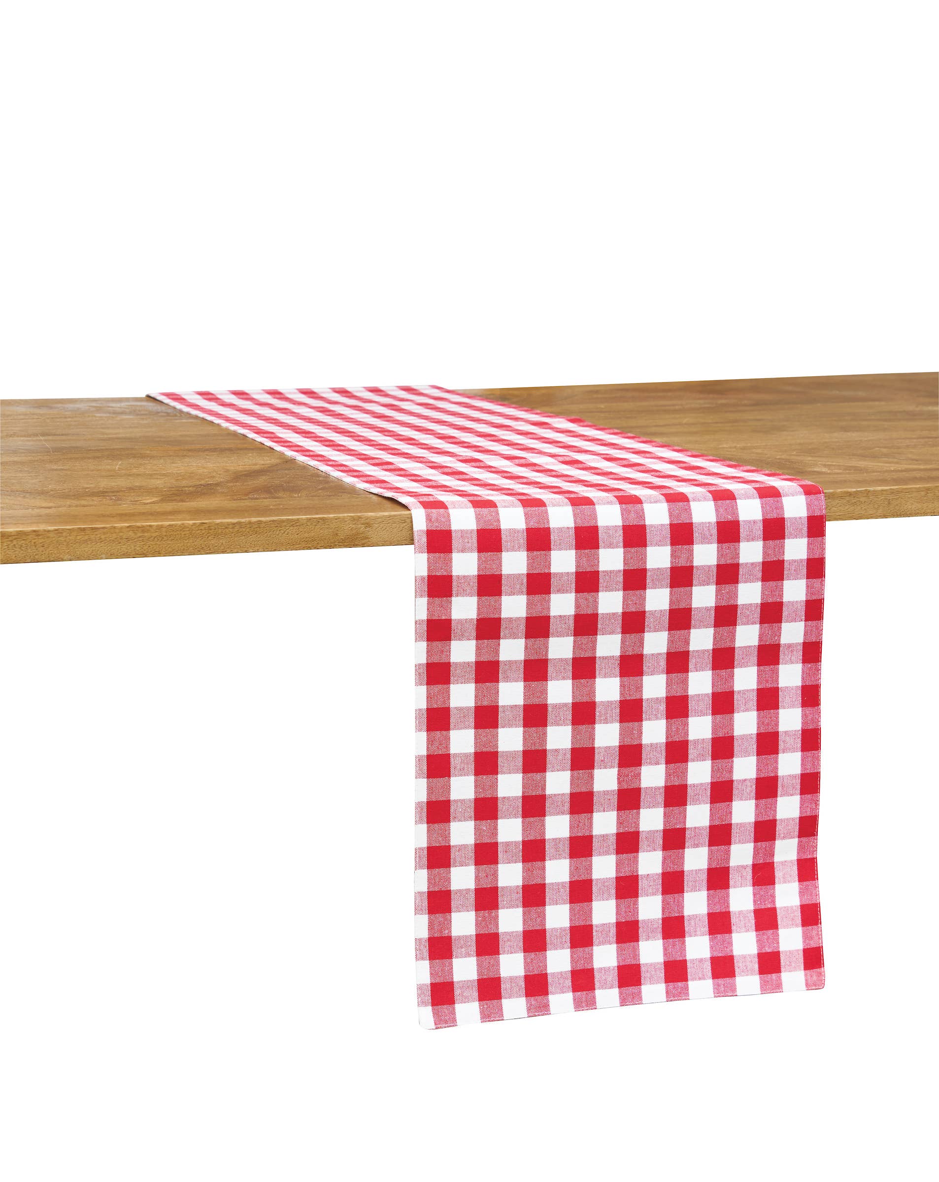 Ashford Red Gingham Check Table Runner