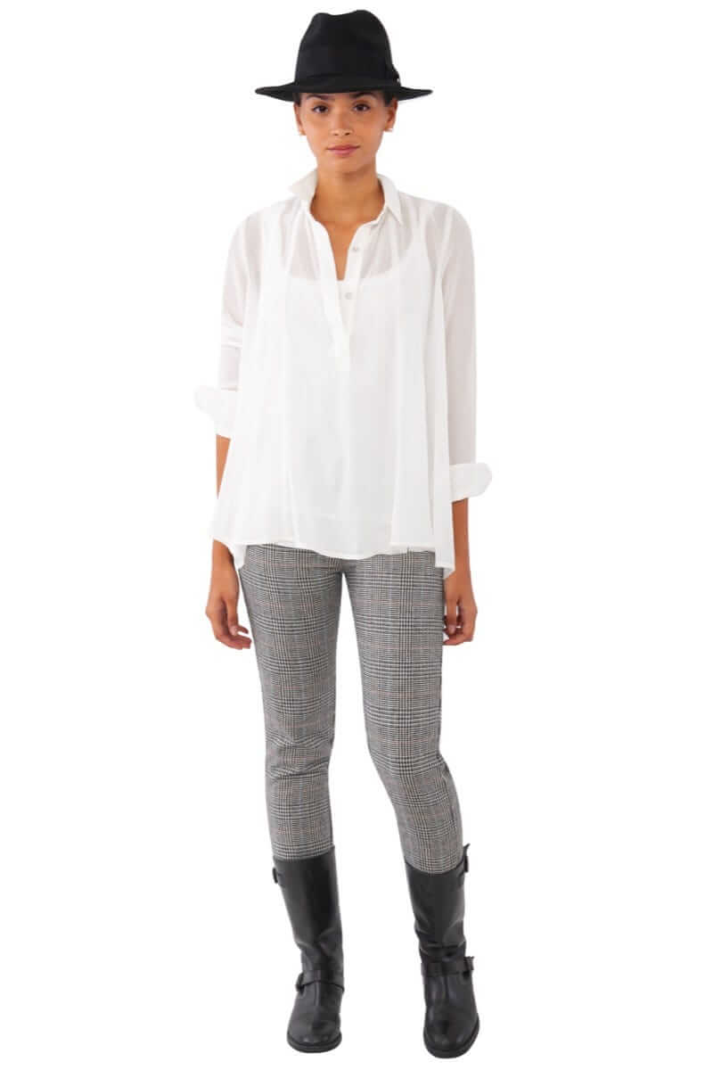 Chiffon Seamed Top