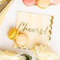 Golden Damask Paper Beverage Napkin Packs