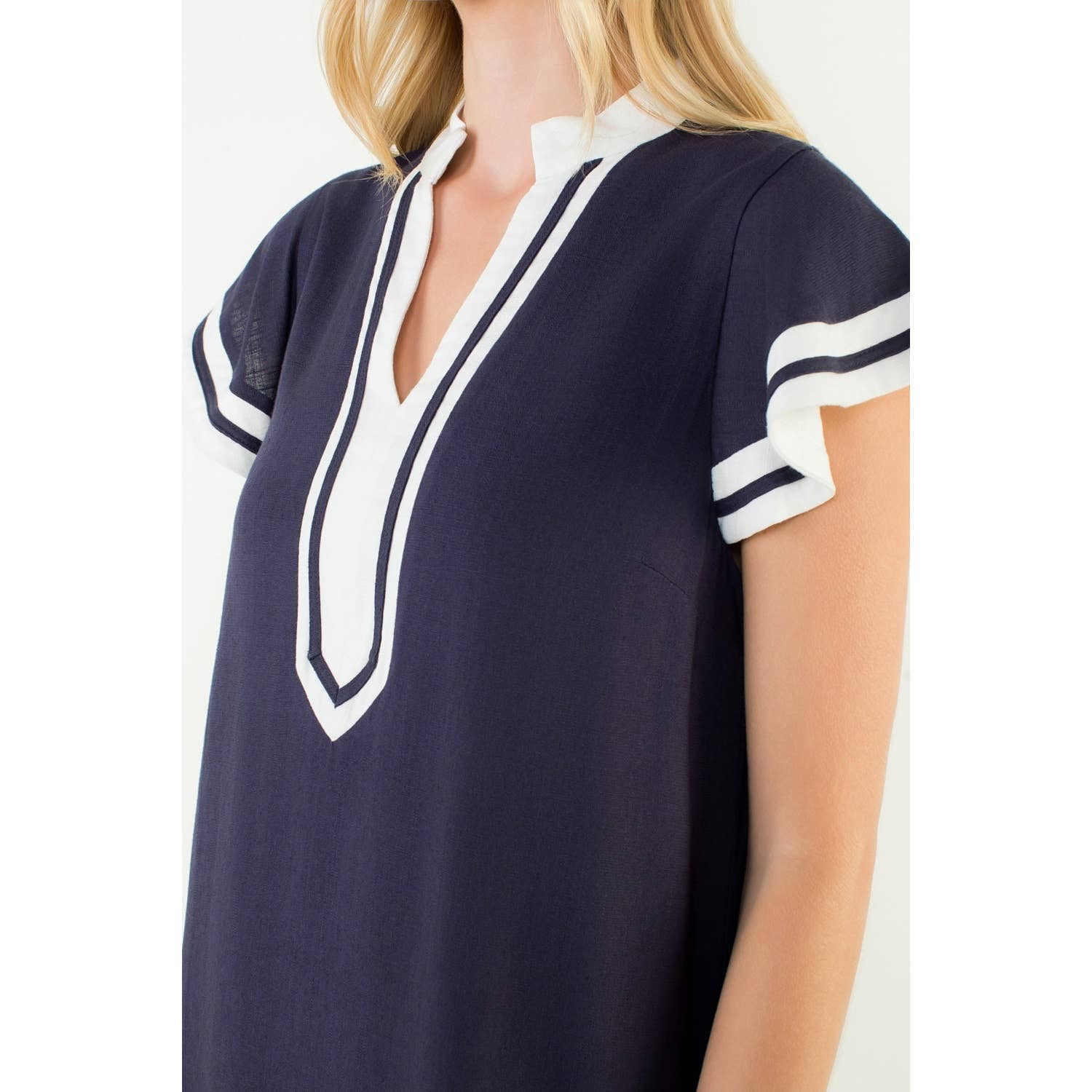Flutter Sleeve V-Neck Dress